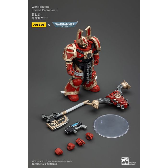 Warhammer 40k Action Figure 1/18 World Eaters Khorne Berzerker 3 13 cm        