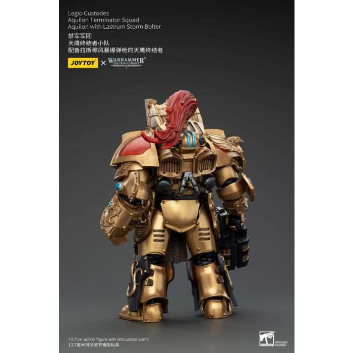 Warhammer The Horus Heresy Action Figure 1/18 Legio Custodes Aquilon Terminator Squad Aquilon with Lastrum Storm Bolter 14 cm