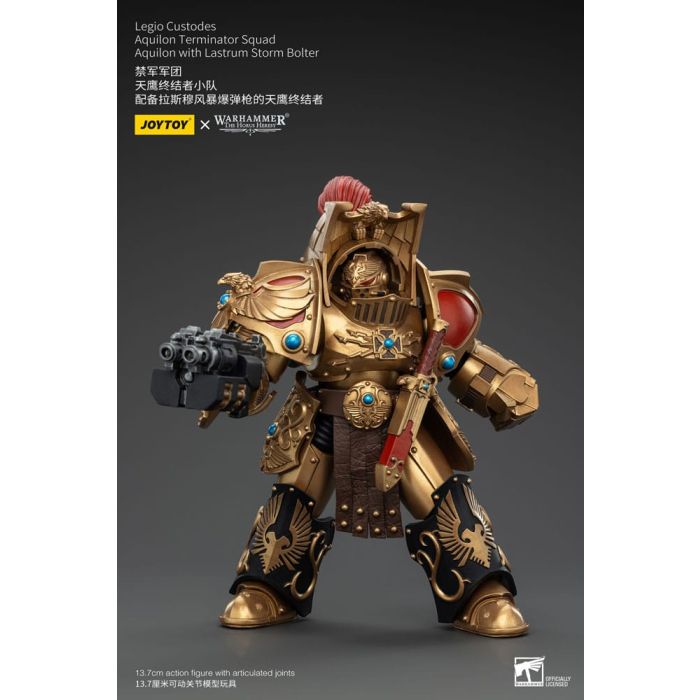 Warhammer The Horus Heresy Action Figure 1/18 Legio Custodes Aquilon Terminator Squad Aquilon with Lastrum Storm Bolter 14 cm
