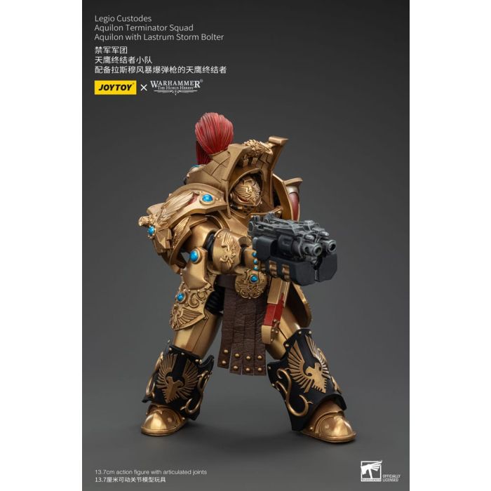 Warhammer The Horus Heresy Action Figure 1/18 Legio Custodes Aquilon Terminator Squad Aquilon with Lastrum Storm Bolter 14 cm