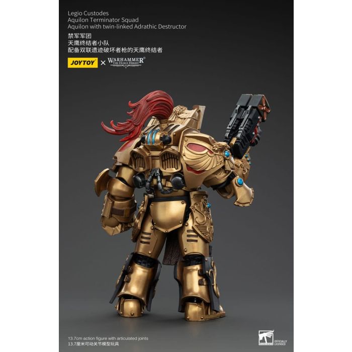 Warhammer The Horus Heresy Action Figure 1/18 Legio Custodes Aquilon Terminator Squad Aquilon with twin-linked Adrathic Destructor 14 cm        