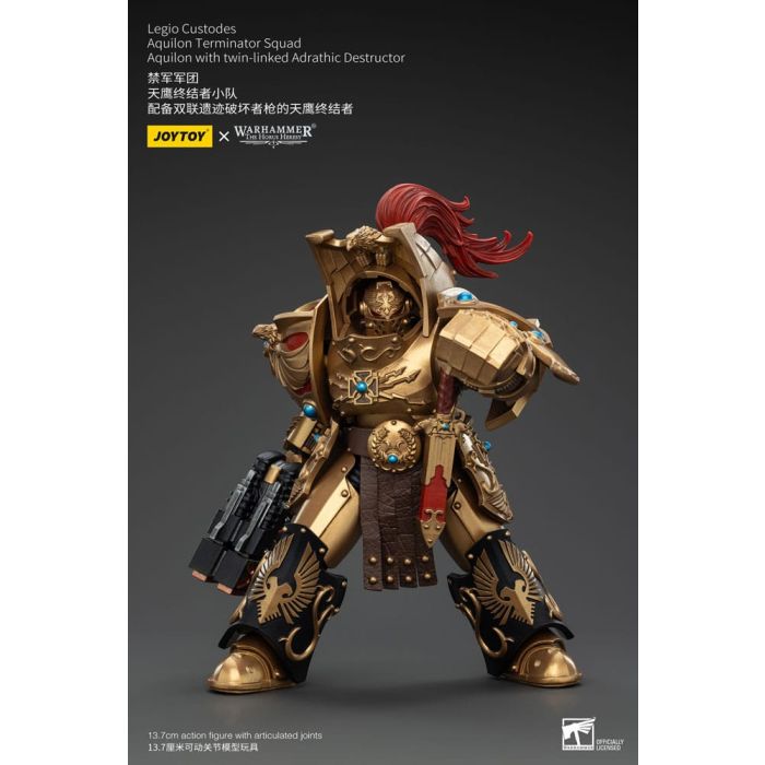 Warhammer The Horus Heresy Action Figure 1/18 Legio Custodes Aquilon Terminator Squad Aquilon with twin-linked Adrathic Destructor 14 cm        