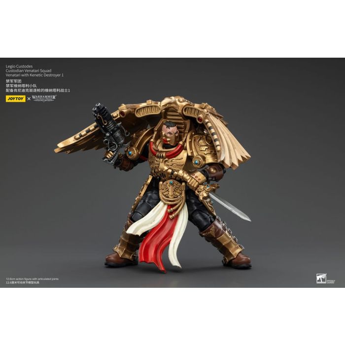 Warhammer The Horus Heresy Action Figure 1/18 Legio Custodes Custodian Venatari Squad Venatari with Kenetic Destroyer 1 13 cm