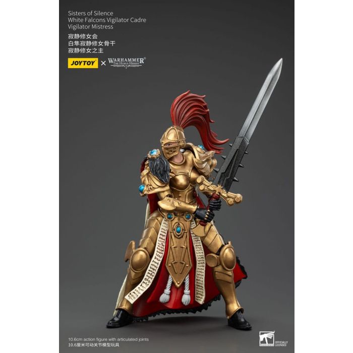 Warhammer The Horus Heresy Actionfigur Sisters of Silence White Falcons Vigilator Cadre Vigilator Mistress 19 cm