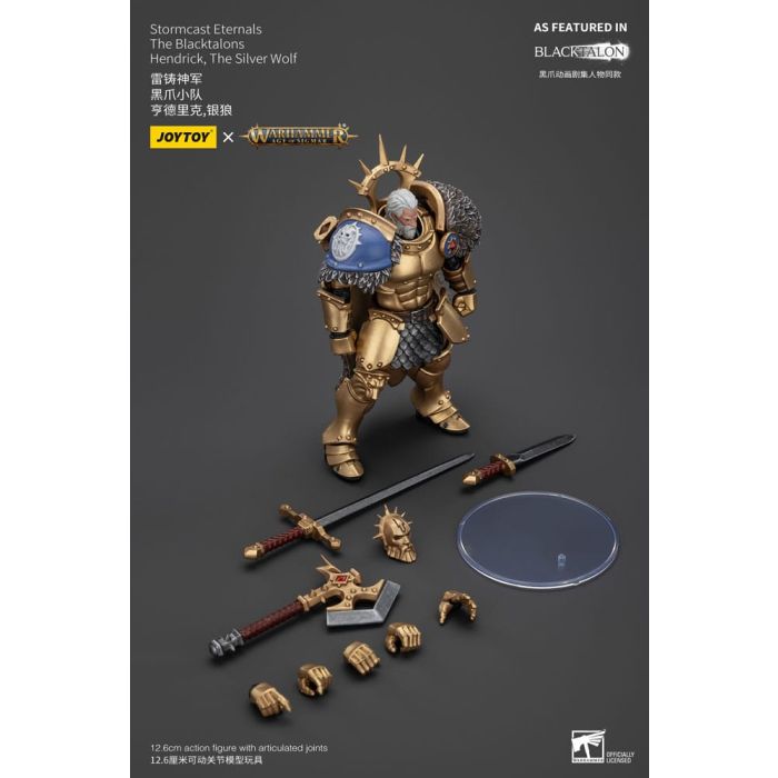 Warhammer Age of Sigmar Actionfigur Stormcast Eternals The Blacktalons Hendrick The Silver Wolf 20 cm