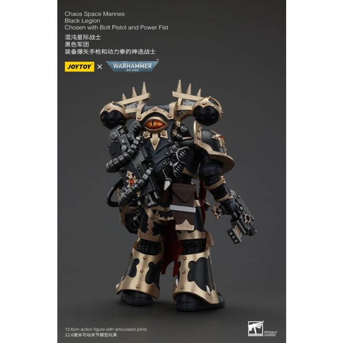 Warhammer 40k Actionfigur Chaos Space Marines Black Legion Chosen with Bolt Pistol and Power Fist 20 cm