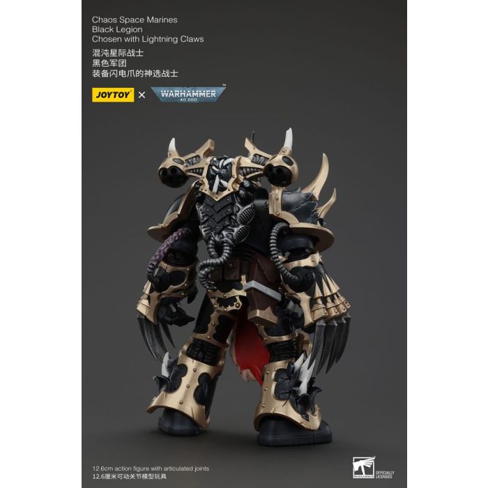 Warhammer 40k Actionfigur Chaos Space Marines Black Legion Chosen with Lightning Claws 20 cm