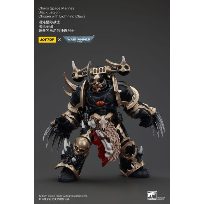 Warhammer 40k Actionfigur Chaos Space Marines Black Legion Chosen with Lightning Claws 20 cm