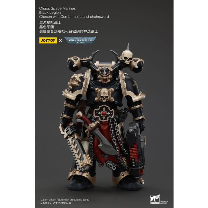Warhammer 40k Actionfigur Chaos Space Marines Black Legion Chosen with Combi-melta and chainsword 20 cm