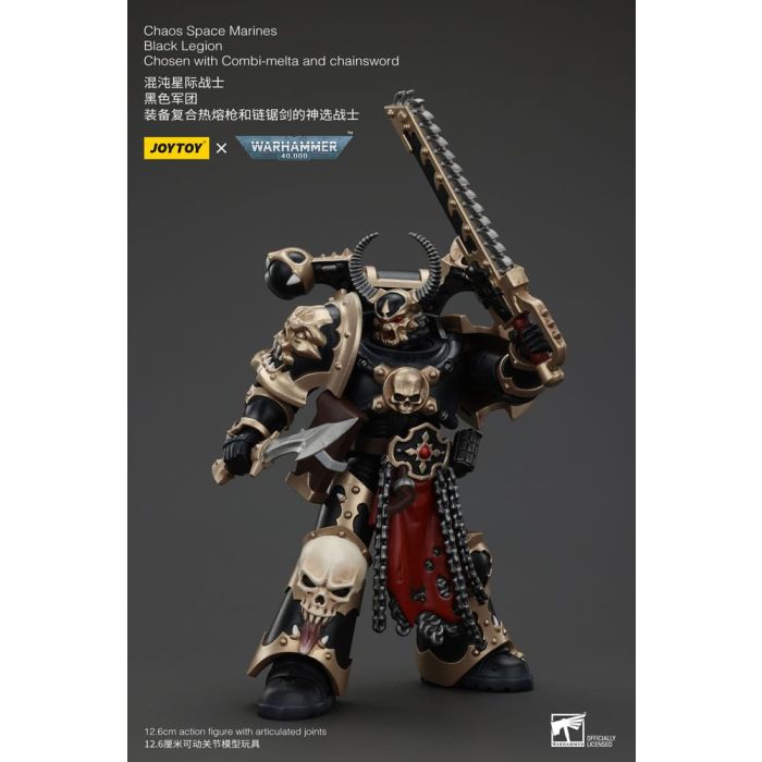 Warhammer 40k Actionfigur Chaos Space Marines Black Legion Chosen with Combi-melta and chainsword 20 cm