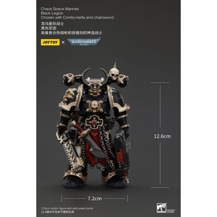 Warhammer 40k Actionfigur Chaos Space Marines Black Legion Chosen with Combi-melta and chainsword 20 cm