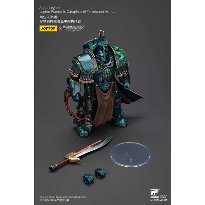 Warhammer The Horus Heresy Action Figure Alpha Legion Legion Praetor in Cataphractii Terminator Armour 18 cm