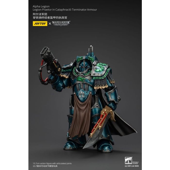 Warhammer The Horus Heresy Action Figure Alpha Legion Legion Praetor in Cataphractii Terminator Armour 18 cm