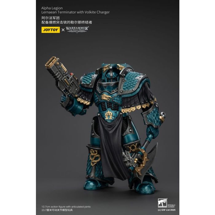 Warhammer The Horus Heresy Action Figure Alpha Legion Lernaean Terminator with Volkite Charger 20 cm