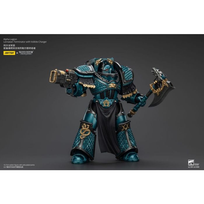 Warhammer The Horus Heresy Action Figure Alpha Legion Lernaean Terminator with Volkite Charger 20 cm