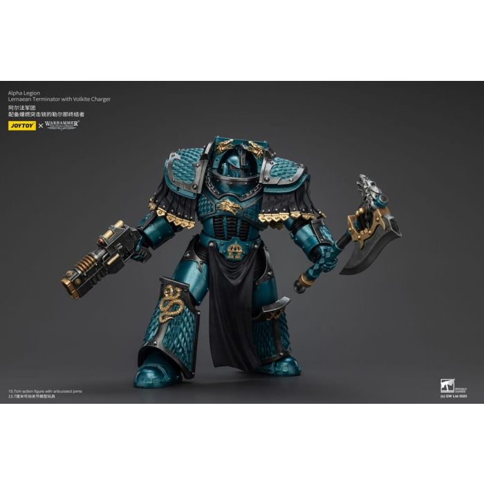 Warhammer The Horus Heresy Action Figure Alpha Legion Lernaean Terminator with Volkite Charger 20 cm