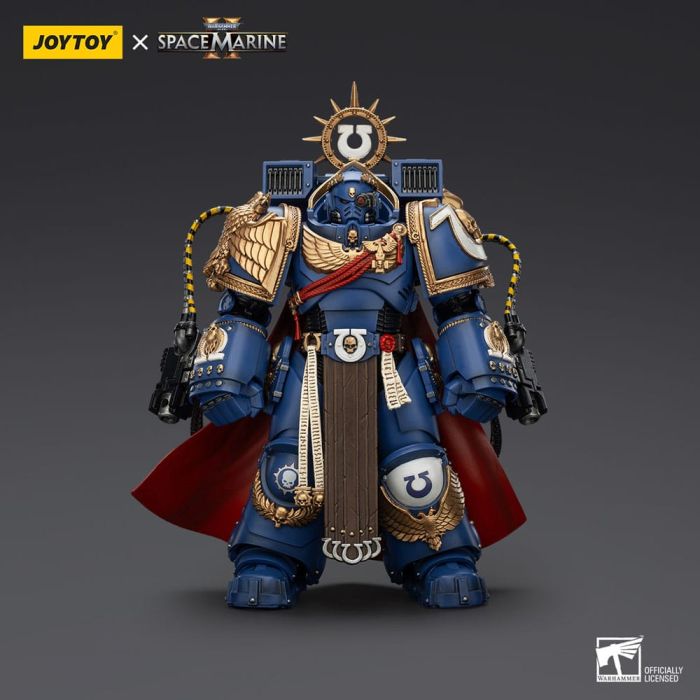 Warhammer 40k Action Figure Ultramarines Marneus Calgar Chapter Master with MKX Gravis Armour and Gauntlets of Ultramar 20 cm