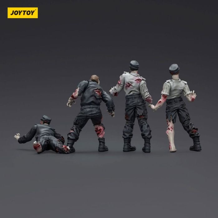Zombie Dark Source Action Figures 4-Pack Security Guards 8 cm