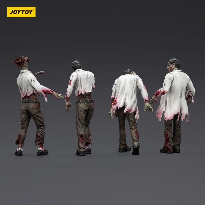 Zombie Dark Source Action Figures 4-Pack Scientists (Male) 8 cm