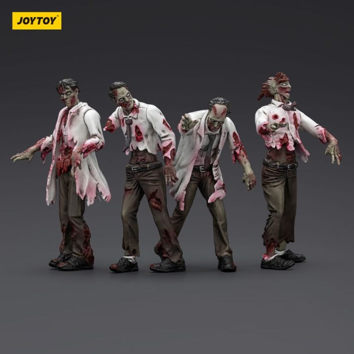 Zombie Dark Source Action Figures 4-Pack Scientists (Male) 8 cm
