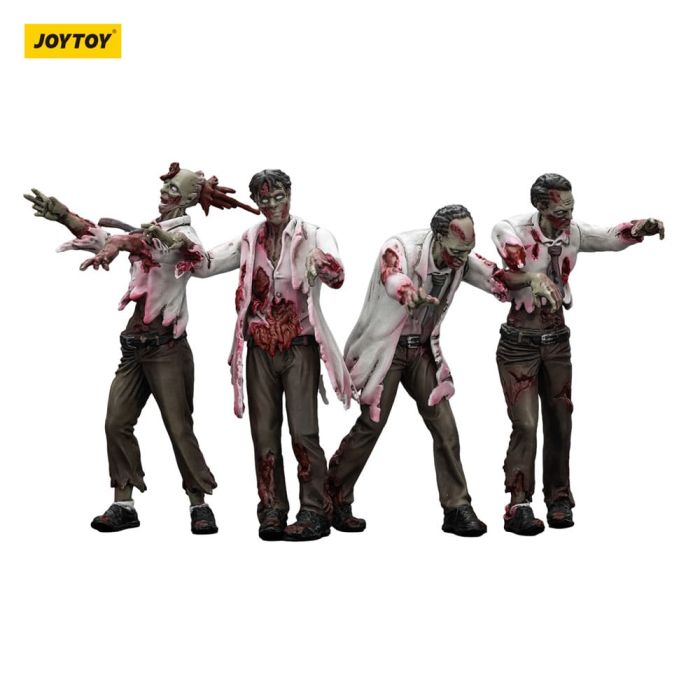 Zombie Dark Source Action Figures 4-Pack Scientists (Male) 8 cm