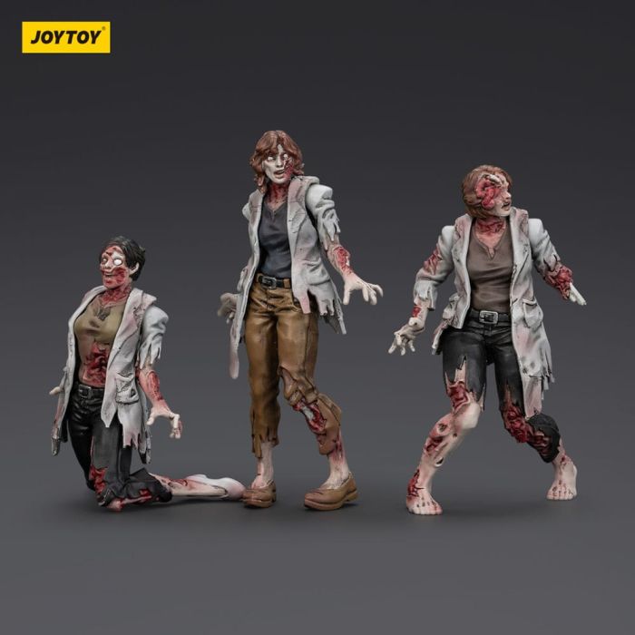 Zombie Dark Source Action Figures 3-Pack Scientists (Female) 8 cm