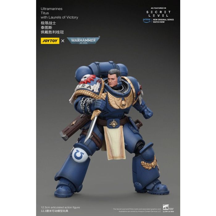 Warhammer 40,000 Action Figure Ultramarines Titus with Laurels of Victory 13 cm