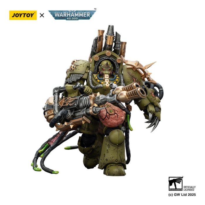 Warhammer 40,000 Action Figure Death Guard Lord of Virulence with Power Fist and Twin Plague Spewer 14 cm