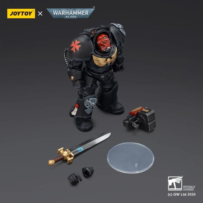 Warhammer 40,000 Action Figure Black Templars Terminator 1 with Power Sword and Storm Bolter 14 cm