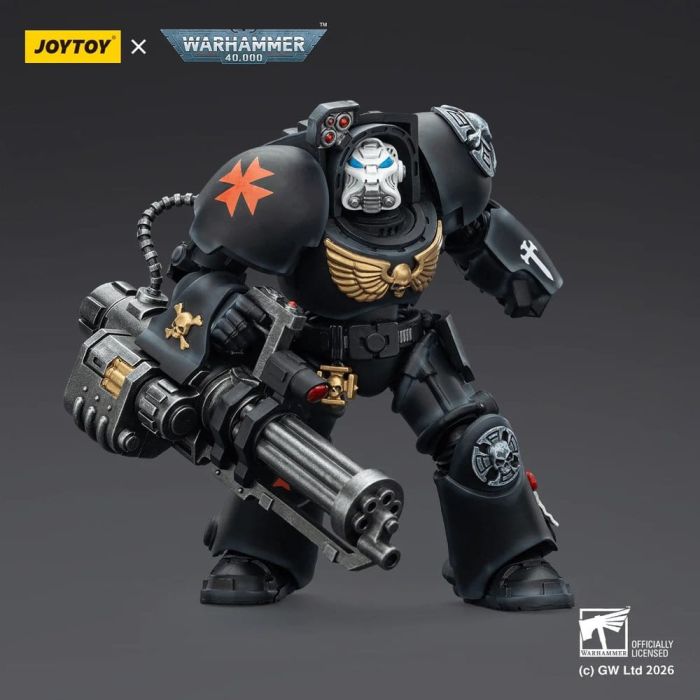 Warhammer 40,000 Action Figure Black Templars Terminator 3 with Power Fist and Assault Cannon 14 cm