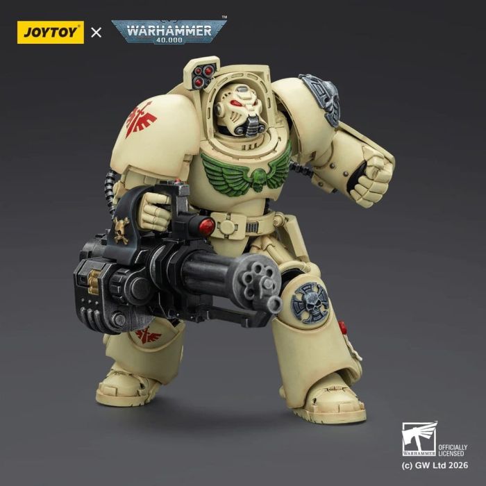 Warhammer 40,000 Action Figure Dark Angels Deathwing Terminator 3 with Power Fist and Assault Cannon 14 cm