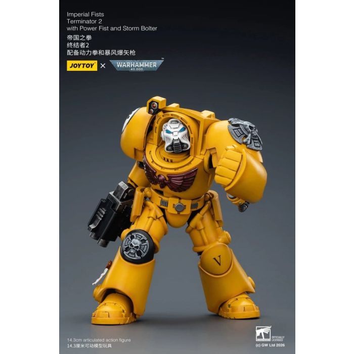 Warhammer 40,000 Action Figure Imperial Fists Terminator 2 with Power Fist and Storm Bolter 14 cm