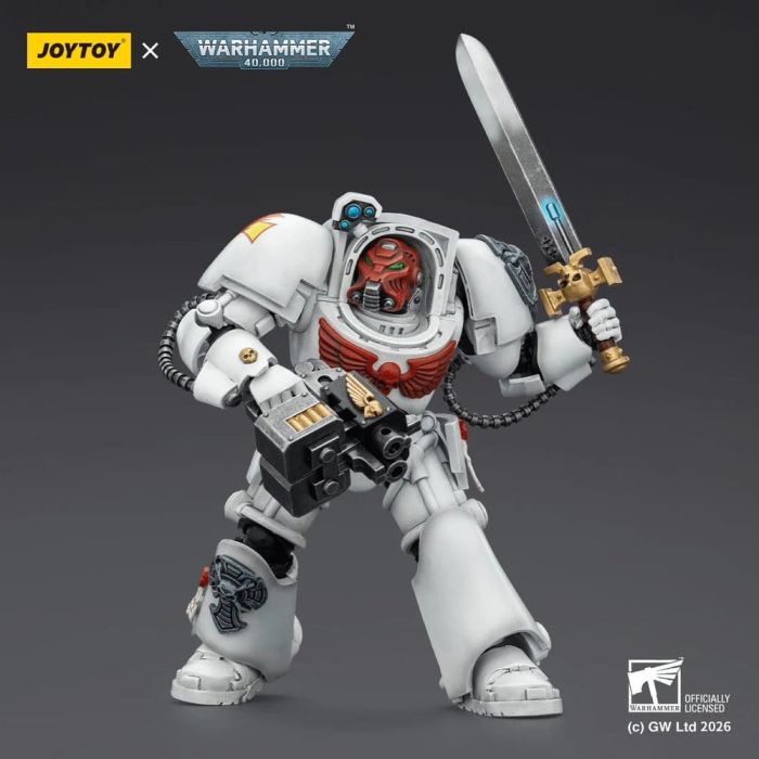 Warhammer 40,000 Action Figure White Scars Terminator 1 with Power Sword and Storm Bolter 14 cm