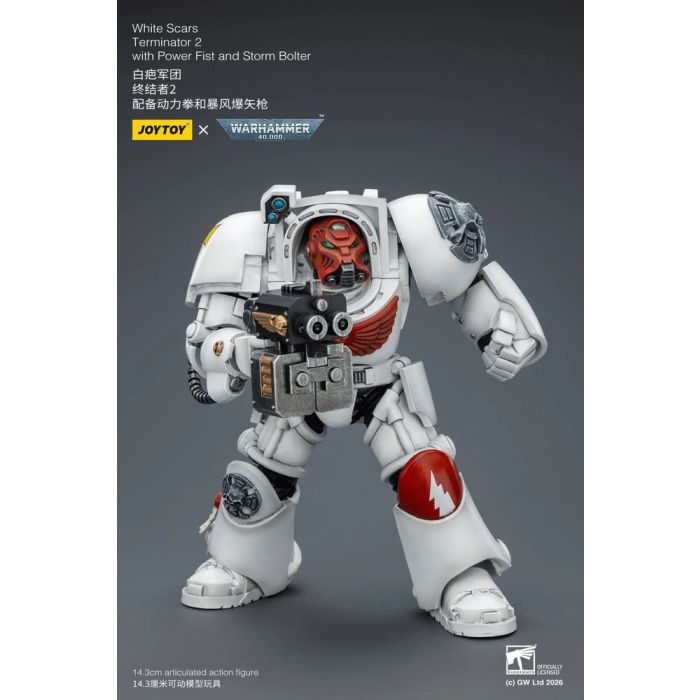 Warhammer 40,000 Action Figure White Scars Terminator 2 with Power Fist and Storm Bolter 14 cm