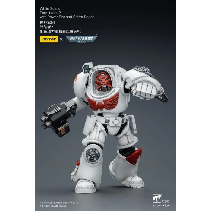 Warhammer 40,000 Action Figure White Scars Terminator 2 with Power Fist and Storm Bolter 14 cm