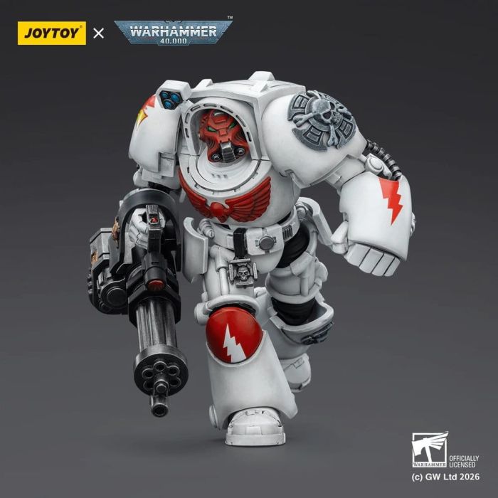 Warhammer 40,000 Action Figure White Scars Terminator 3 with Power Fist and Assault Cannon 14 cm