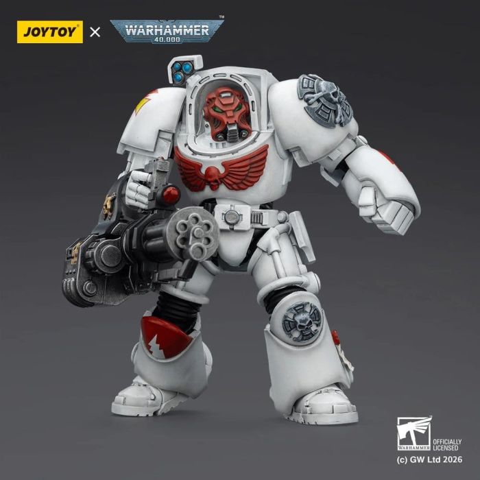 Warhammer 40,000 Action Figure White Scars Terminator 3 with Power Fist and Assault Cannon 14 cm