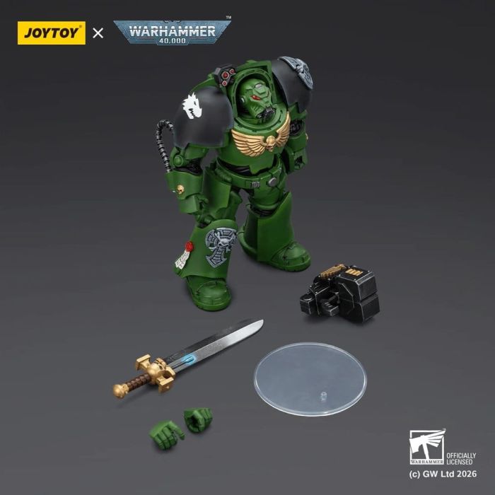 Warhammer 40,000 Action Figure Salamanders Terminator 1 with Power Sword and Storm Bolter 14 cm