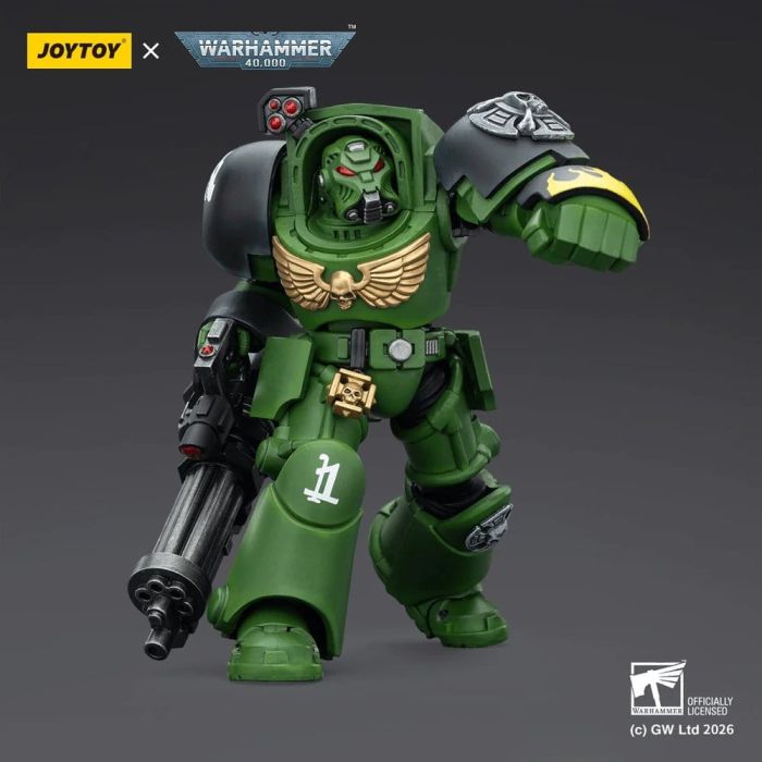 Warhammer 40,000 Action Figure Salamanders Terminator 3 with Power Fist and Assault Cannon 14 cm