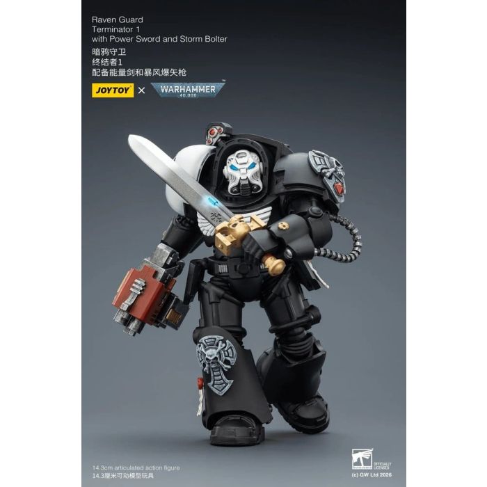 Warhammer 40,000 Action Figure Raven Guard Terminator 1 with Power Sword and Storm Bolter 14 cm