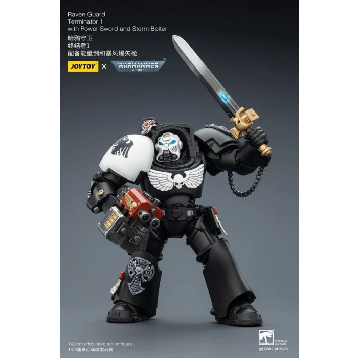 Warhammer 40,000 Action Figure Raven Guard Terminator 1 with Power Sword and Storm Bolter 14 cm