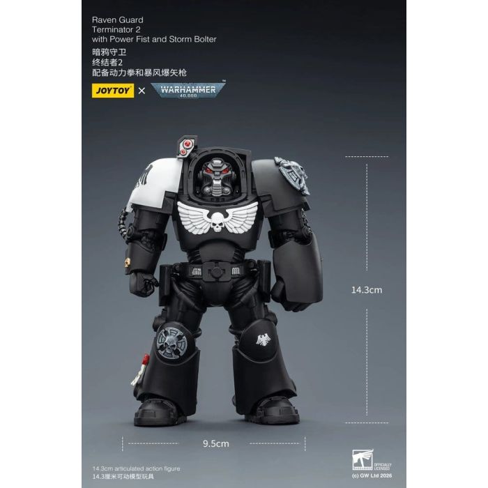 Warhammer 40,000 Action Figure Raven Guard Terminator 2 with Power Fist and Storm Bolter 14 cm
