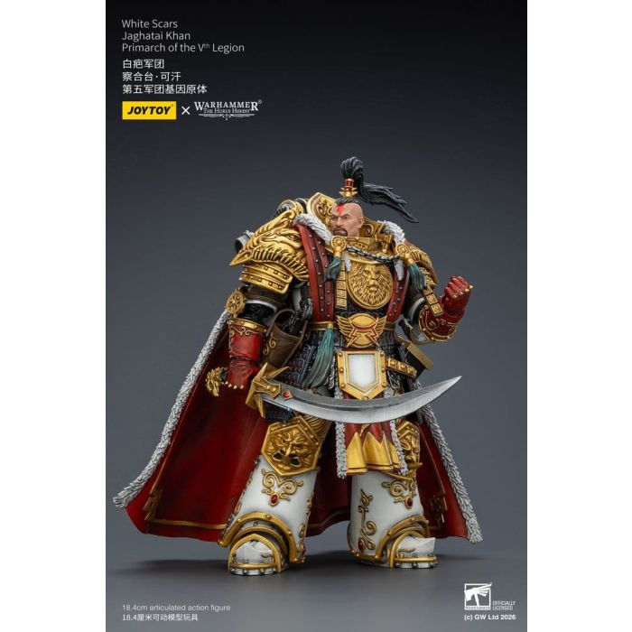 Warhammer The Horus Heresy Action Figure White Scars Jaghatai Khan Primarch of the Vth Legion 19 cm