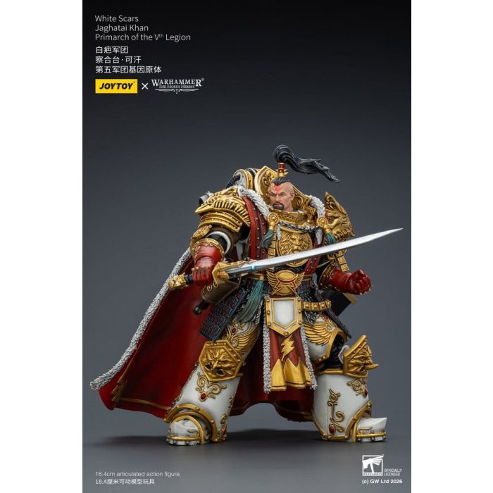 Warhammer The Horus Heresy Action Figure White Scars Jaghatai Khan Primarch of the Vth Legion 19 cm