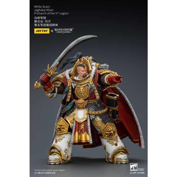 Warhammer The Horus Heresy Action Figure White Scars Jaghatai Khan Primarch of the Vth Legion 19 cm