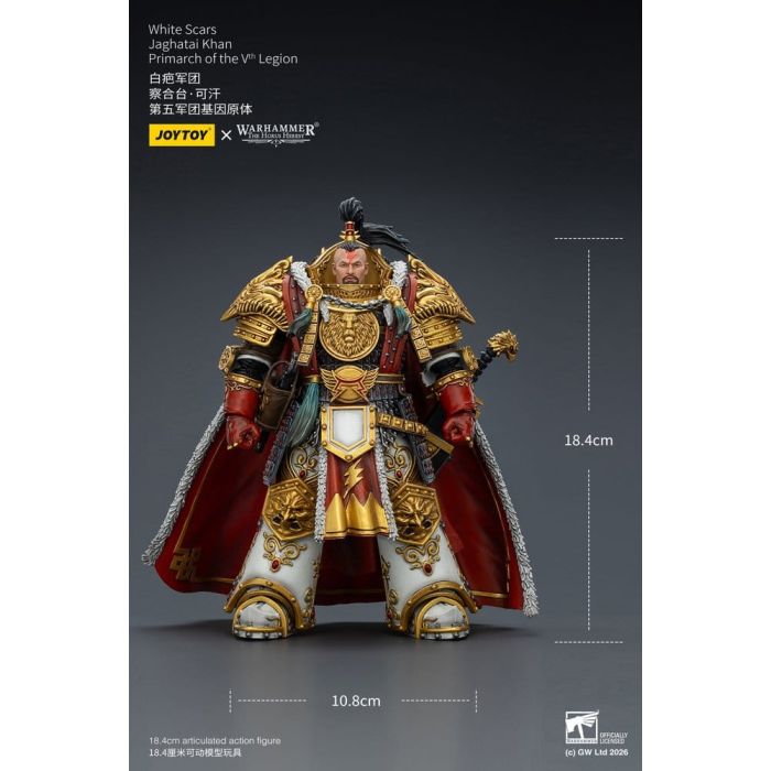 Warhammer The Horus Heresy Action Figure White Scars Jaghatai Khan Primarch of the Vth Legion 19 cm