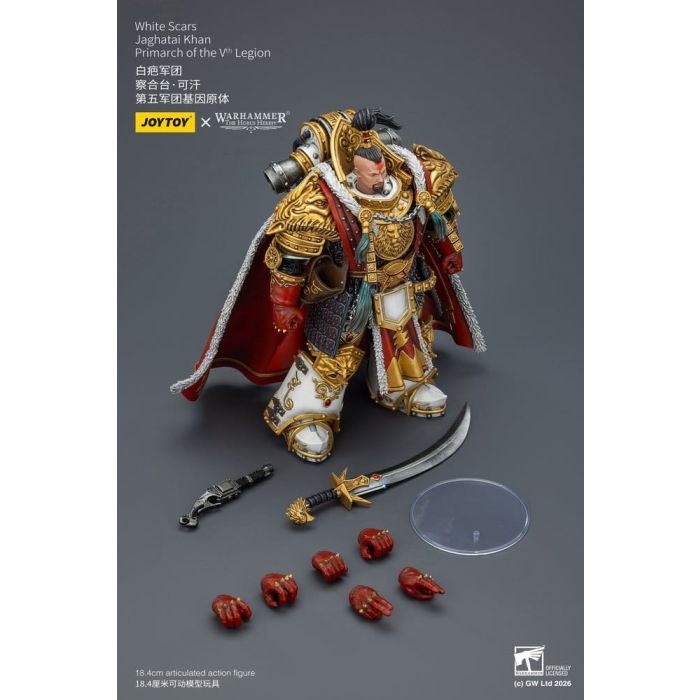 Warhammer The Horus Heresy Action Figure White Scars Jaghatai Khan Primarch of the Vth Legion 19 cm