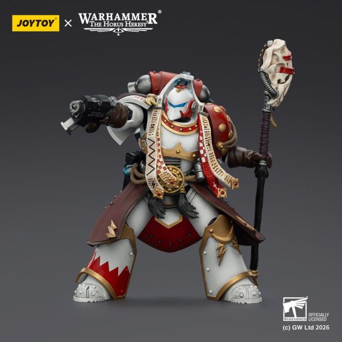 Warhammer 40,000 Action Figure White Scars Stormseer Consulwith Force Staff and Bolt Pistol 12 cm