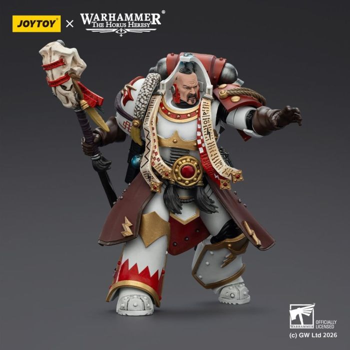 Warhammer 40,000 Action Figure White Scars Stormseer Consulwith Force Staff and Bolt Pistol 12 cm
