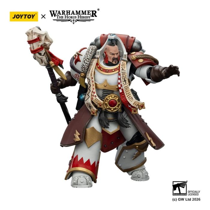 Warhammer 40,000 Action Figure White Scars Stormseer Consulwith Force Staff and Bolt Pistol 12 cm